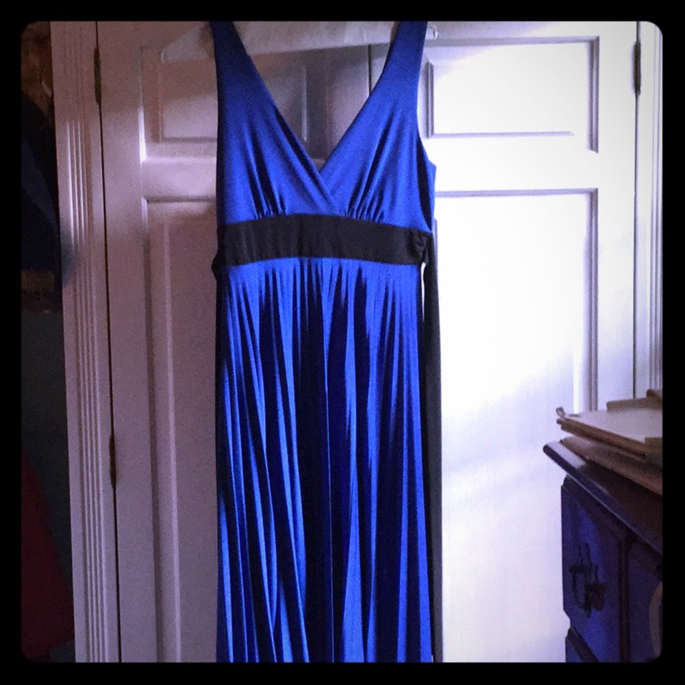 Cobalt blue and black spring dress!